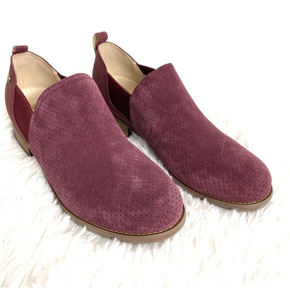 Spenco Orthopedic Suede Shoes Women’s Size US 10B Total Support Foot Wear Wine - Picture 1 of 13